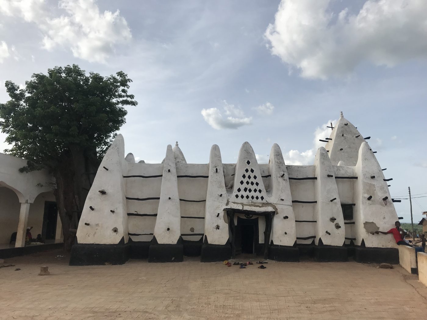 The front side of Larabanga Mosque